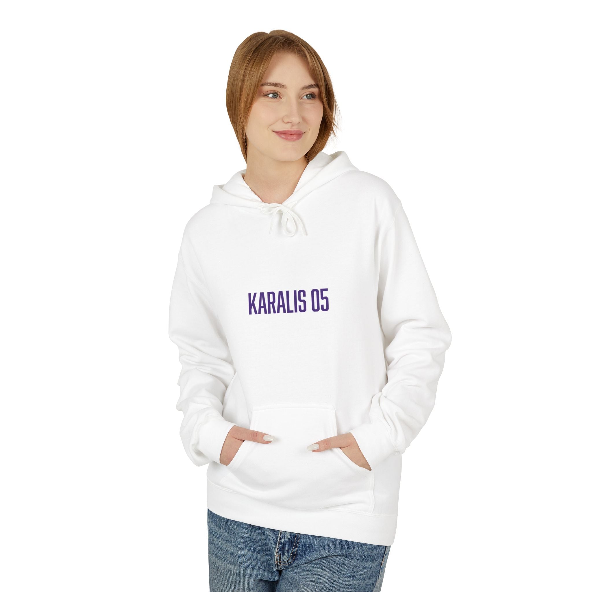 Karalis 05 Minimalist Text Hoodie — Personalized Name Sweatshirt