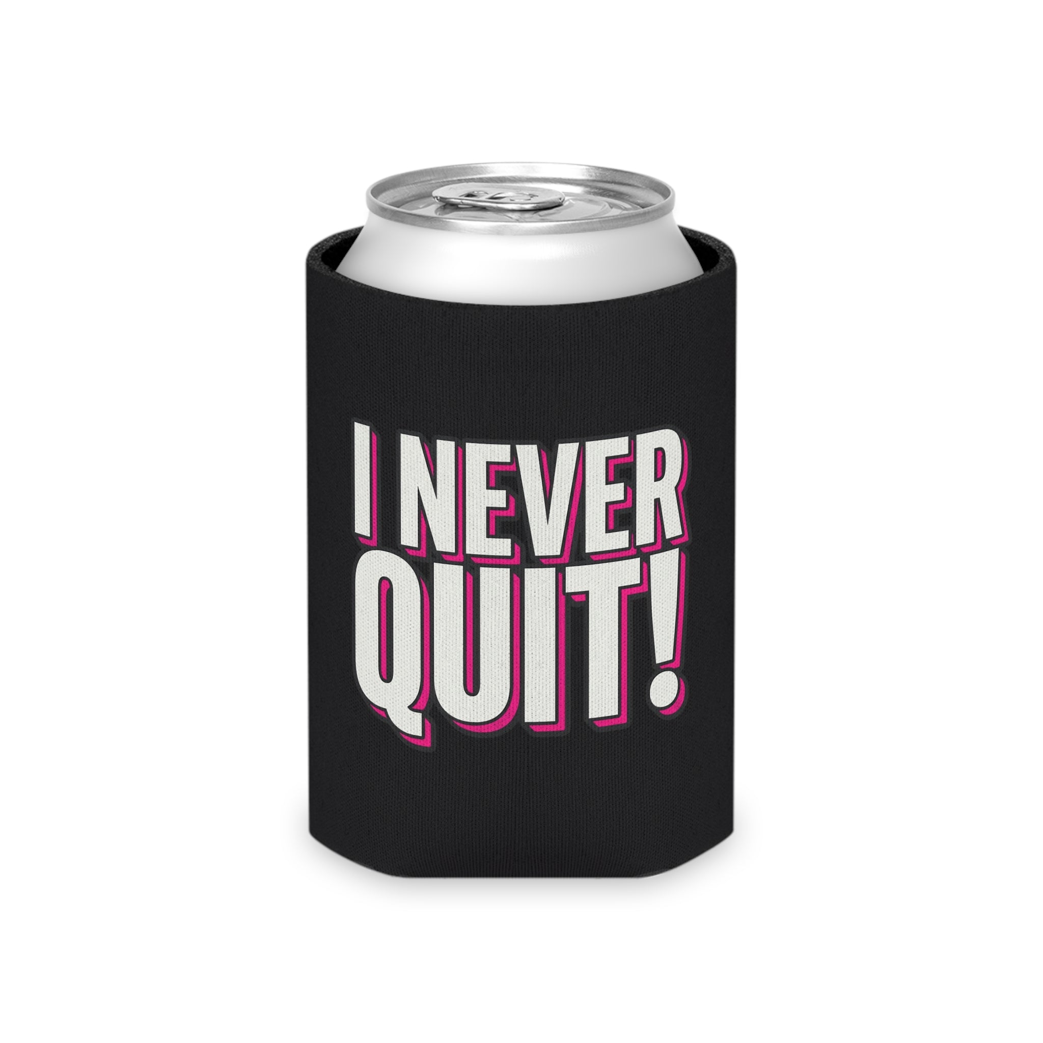 Can Cooler — "I NEVER QUIT" Gaming Koozie
